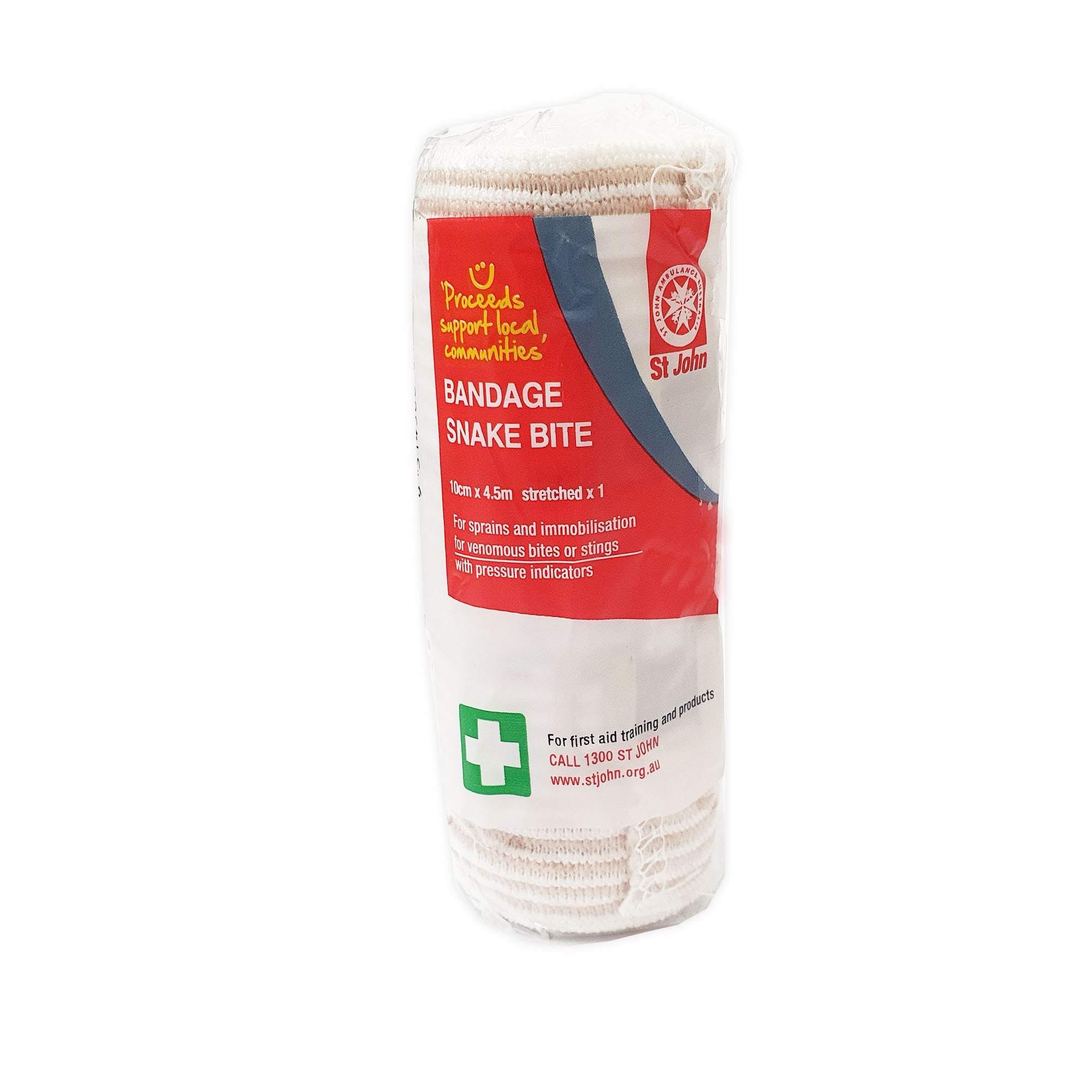 ST JOHN Snake Bite Bandage 10cm x 4.5m Compression First Aid Support #106402