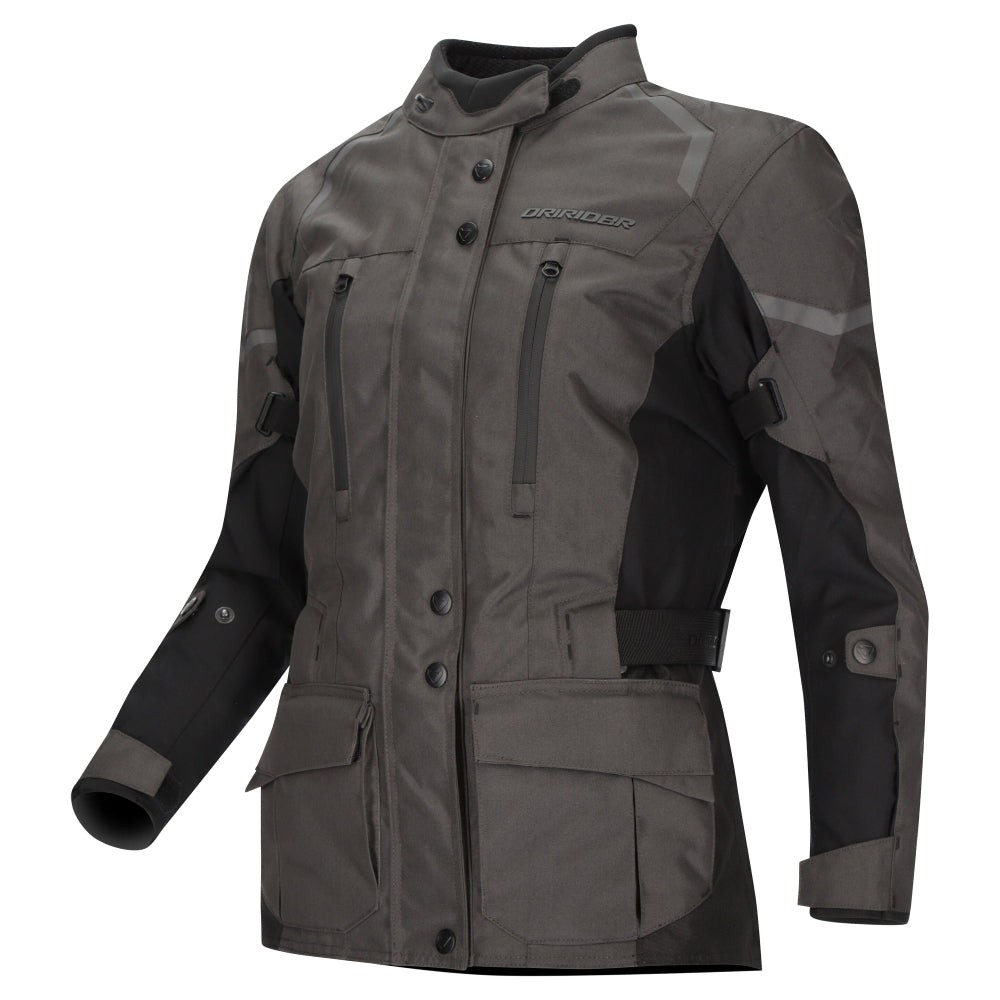 Dririder Compass V Sports Touring Jacket-Grey/Black-LDS 8 #2127326