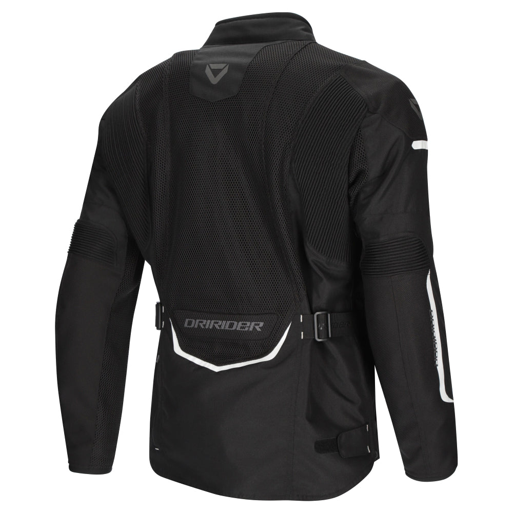 Dririder Apex 6 Airflow Ventilated Touring Jacket-Black/White-XL #2127409