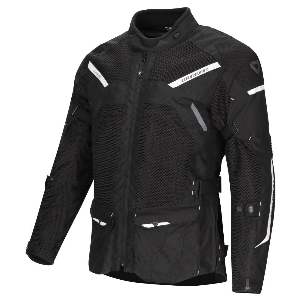 Dririder Apex 6 Airflow Ventilated Touring Jacket-Black/White-XL #2127409