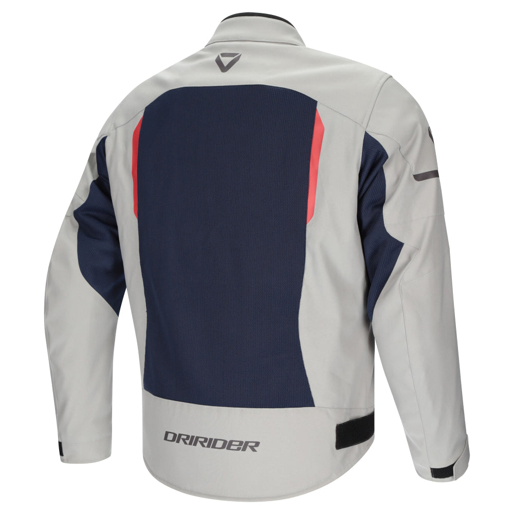 Dririder Air-Ride 6 Summer Riding Ladies Jacket-LT. Grey/Navy/Red-L 16 #2128581