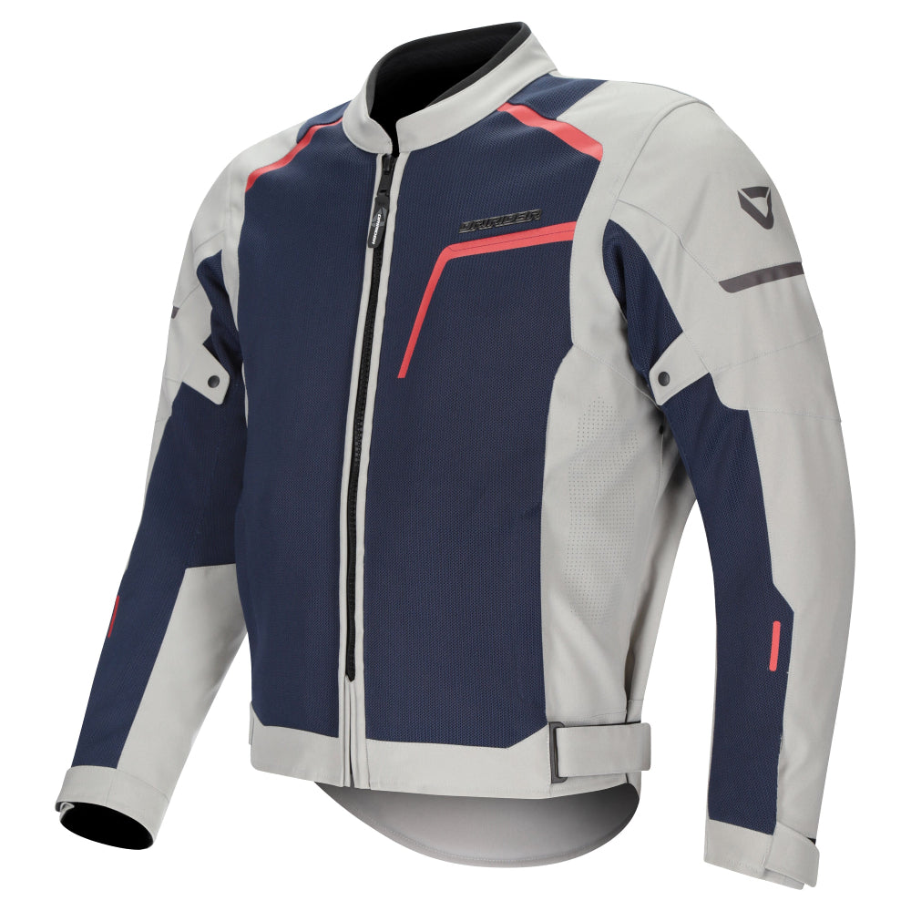 Dririder Air-Ride 6 Summer Riding Ladies Jacket-LT. Grey/Navy/Red-L 16 #2128581