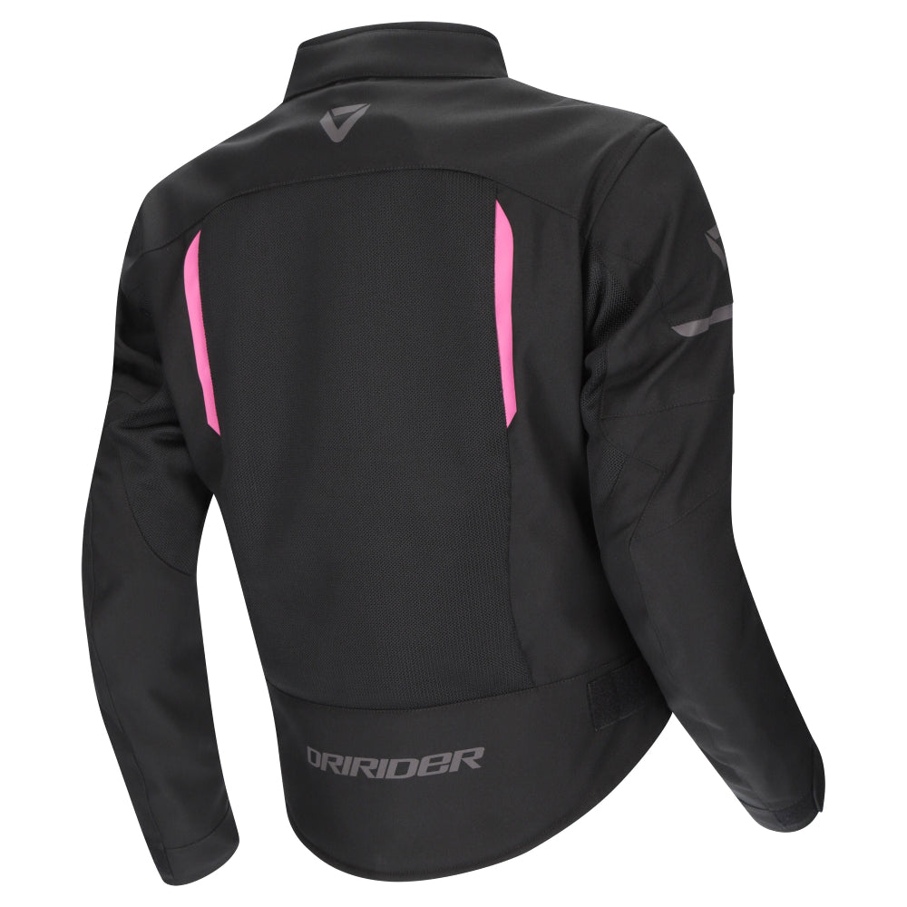 Dririder Air-Ride 6 Summer Riding Ladies Jacket-Black Pink-L 24 #2128575