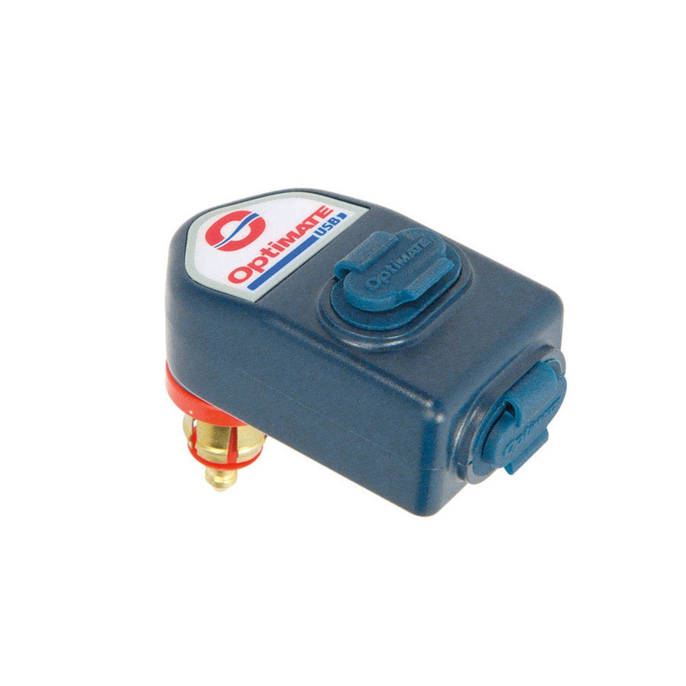 OPTIMATE 3300ma Dual Output Weatherproof USB Charger with Bike Plug #4-O-105