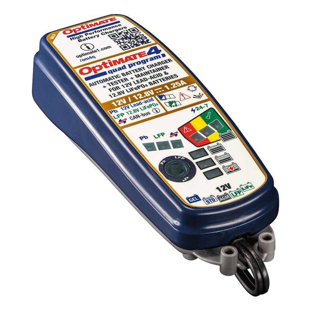 TECMATE Optimate 4 Quad Program Smart Charger 1.25 Amp Suitable for BMW  #4-TM638