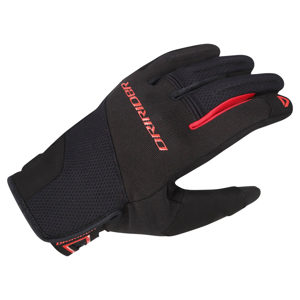 Dririder Flex Urban Textile Full Finger Gloves-Black/Red-XL #4008780