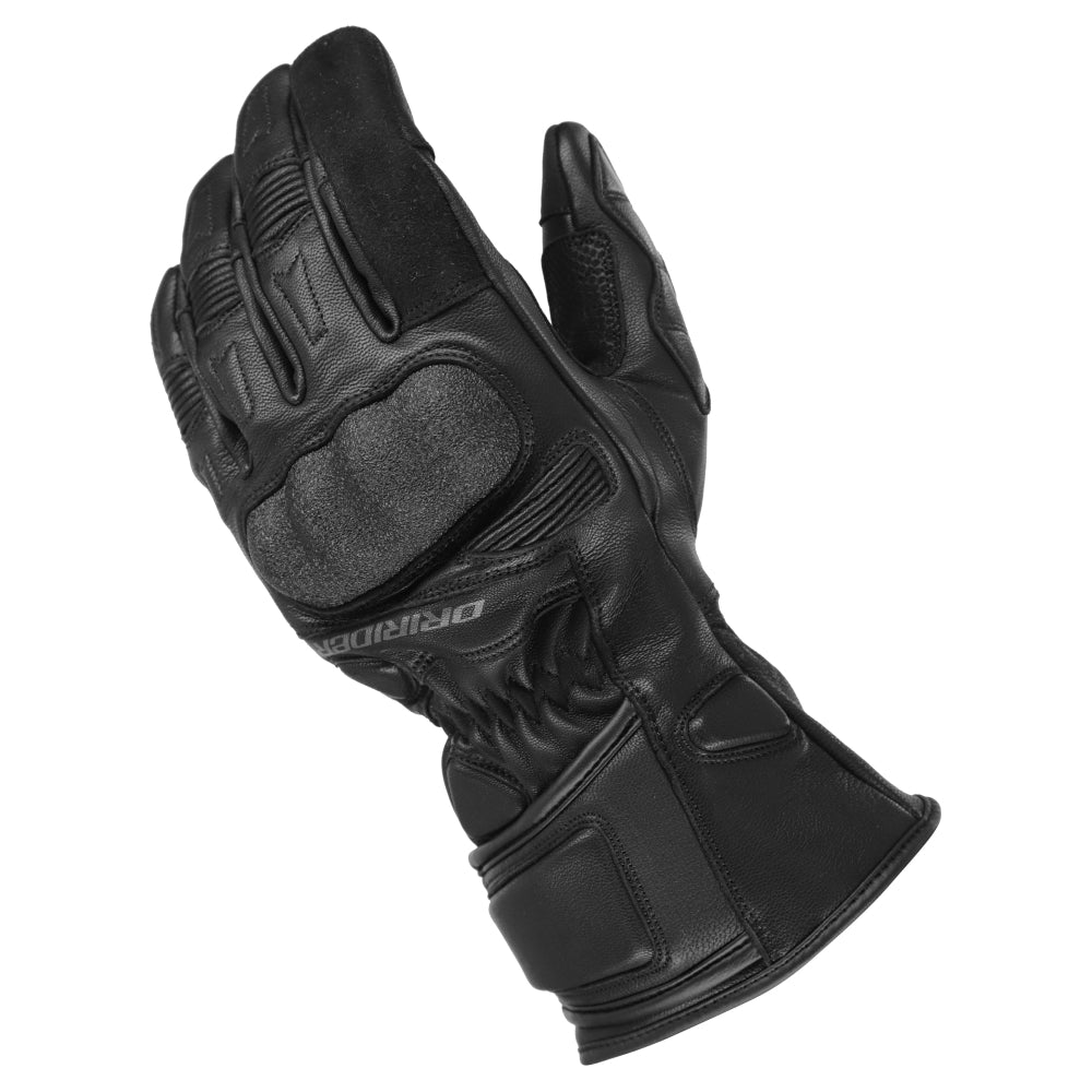 Dririder Apex 3 Full Finger Ladies Leather Gloves-Black-LDS XL #4009371