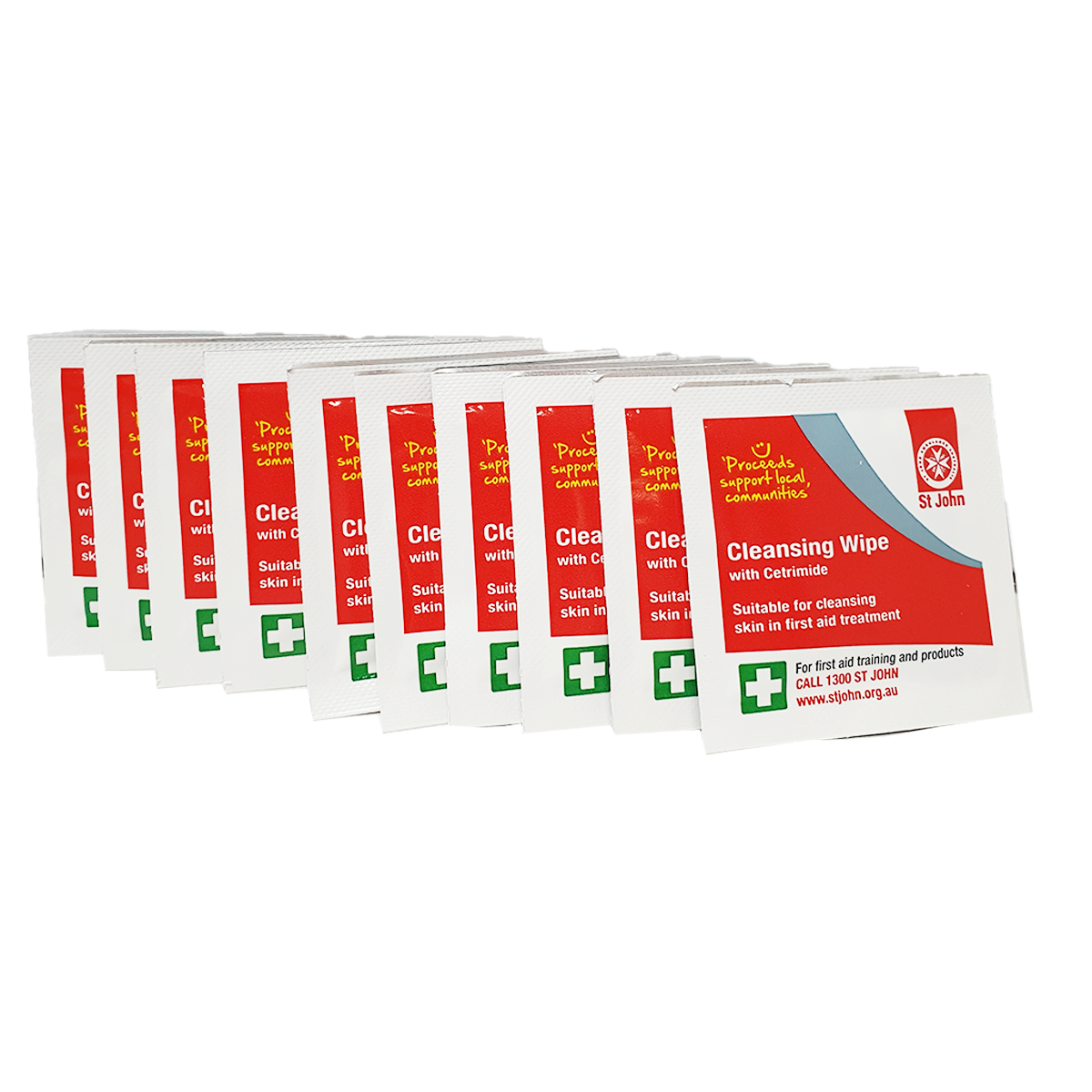 ST JOHN Sterilize Cleansing Wipes 10 Pack Medical Disinfectant Wipes #505410