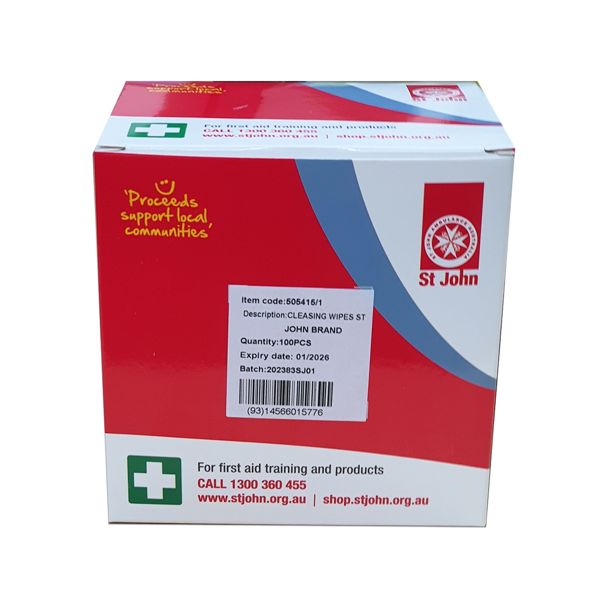ST JOHN Sterilize Cleansing Wipes 100 Pack Medical Disinfectant Wipes #505415
