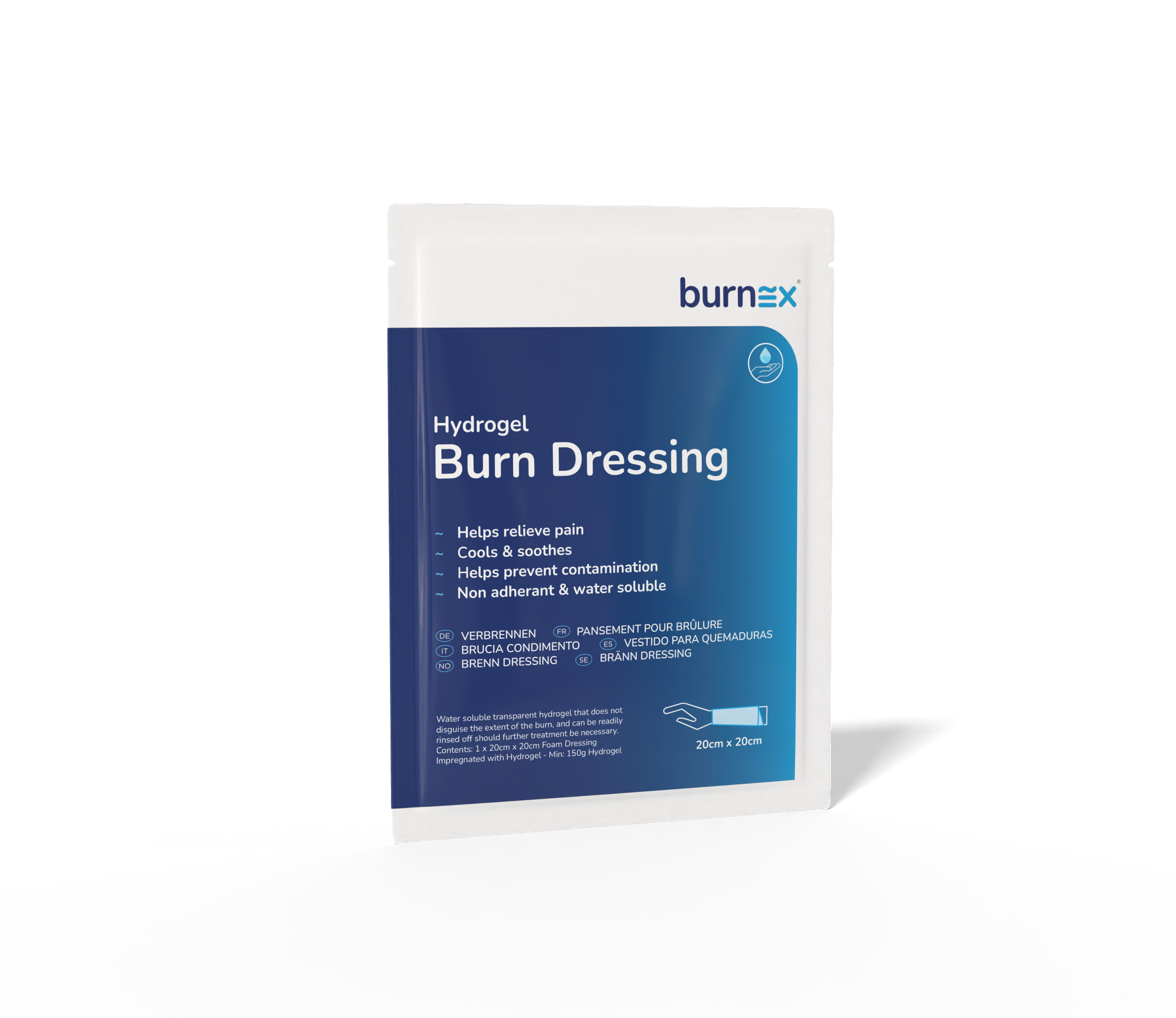 ST JOHN Burn Gel Dressing 20cm x 20cm Medical First Aid Wound Care #8885146
