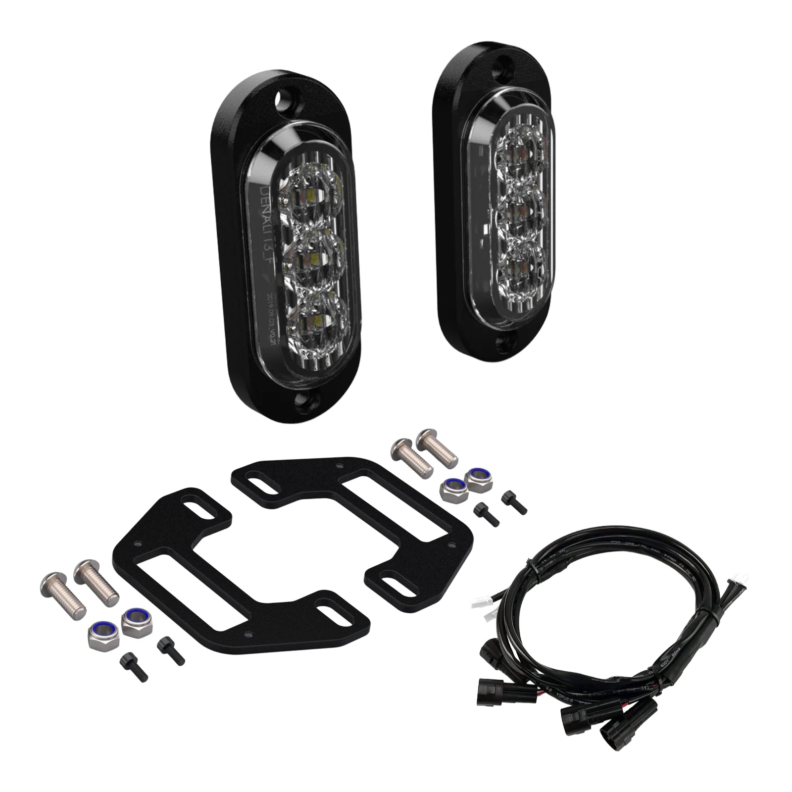 Denali T3 Rear Bundle For BMW R1250 RS Triple Black DEDNL07KIT015#