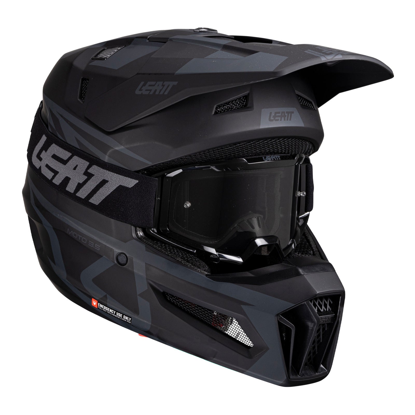 Leatt 2025 3.5 Helmet Kit - Stealth (2XL/63-64cm) LE1025100505#