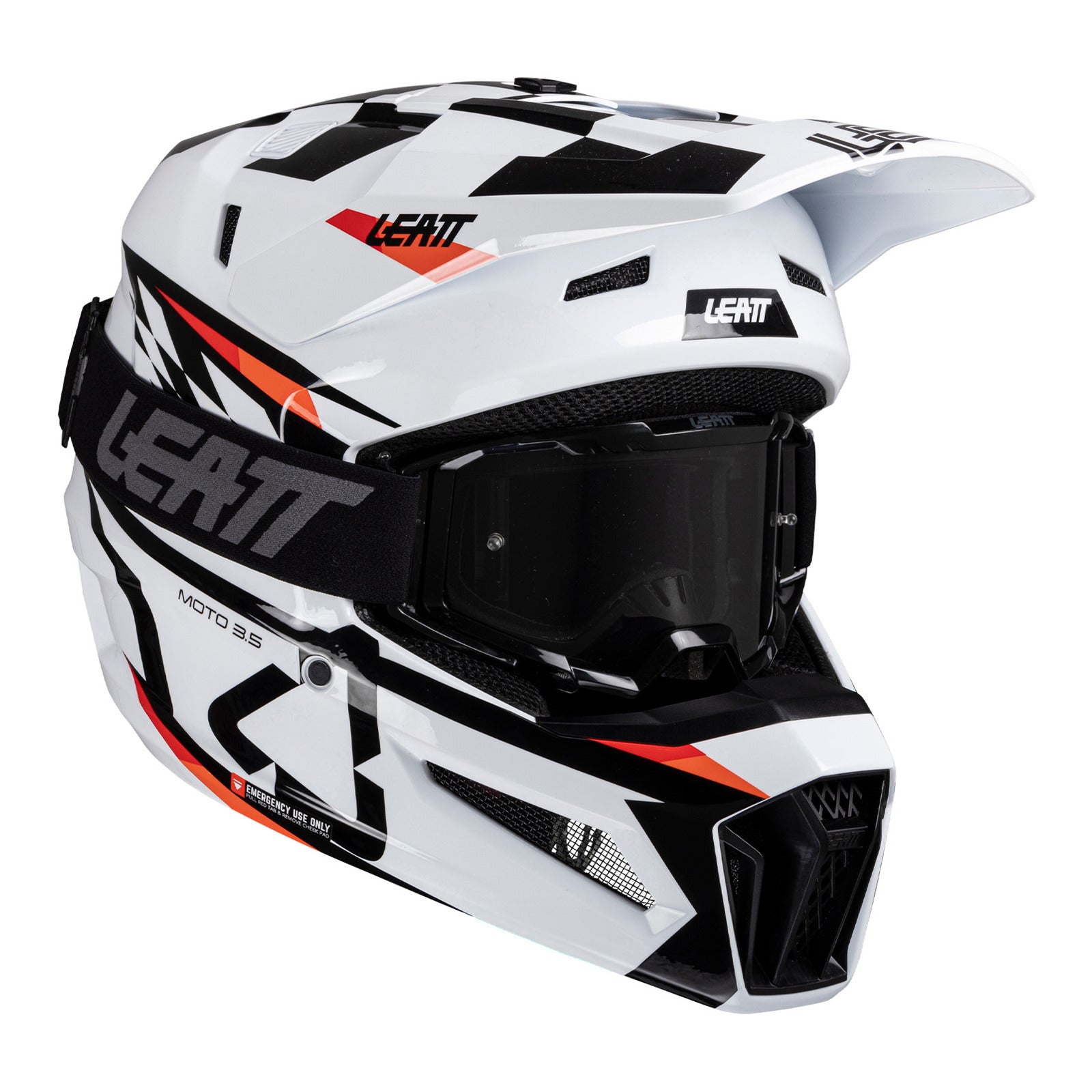 Leatt 2025 3.5 Helmet Kit - White (XS/53-54cm) LE1025100540#