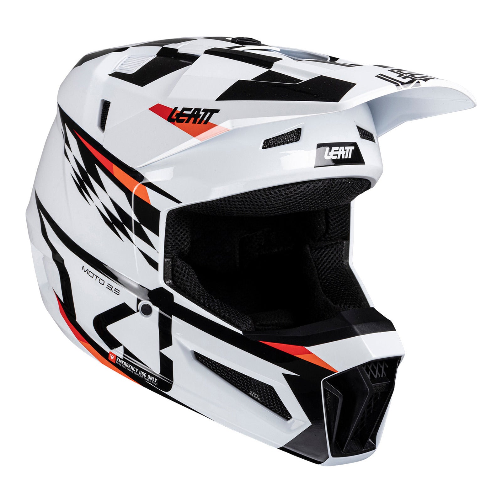 Leatt 2025 3.5 Junior Helmet Kit - White (L/53-54cm) LE1025450161#