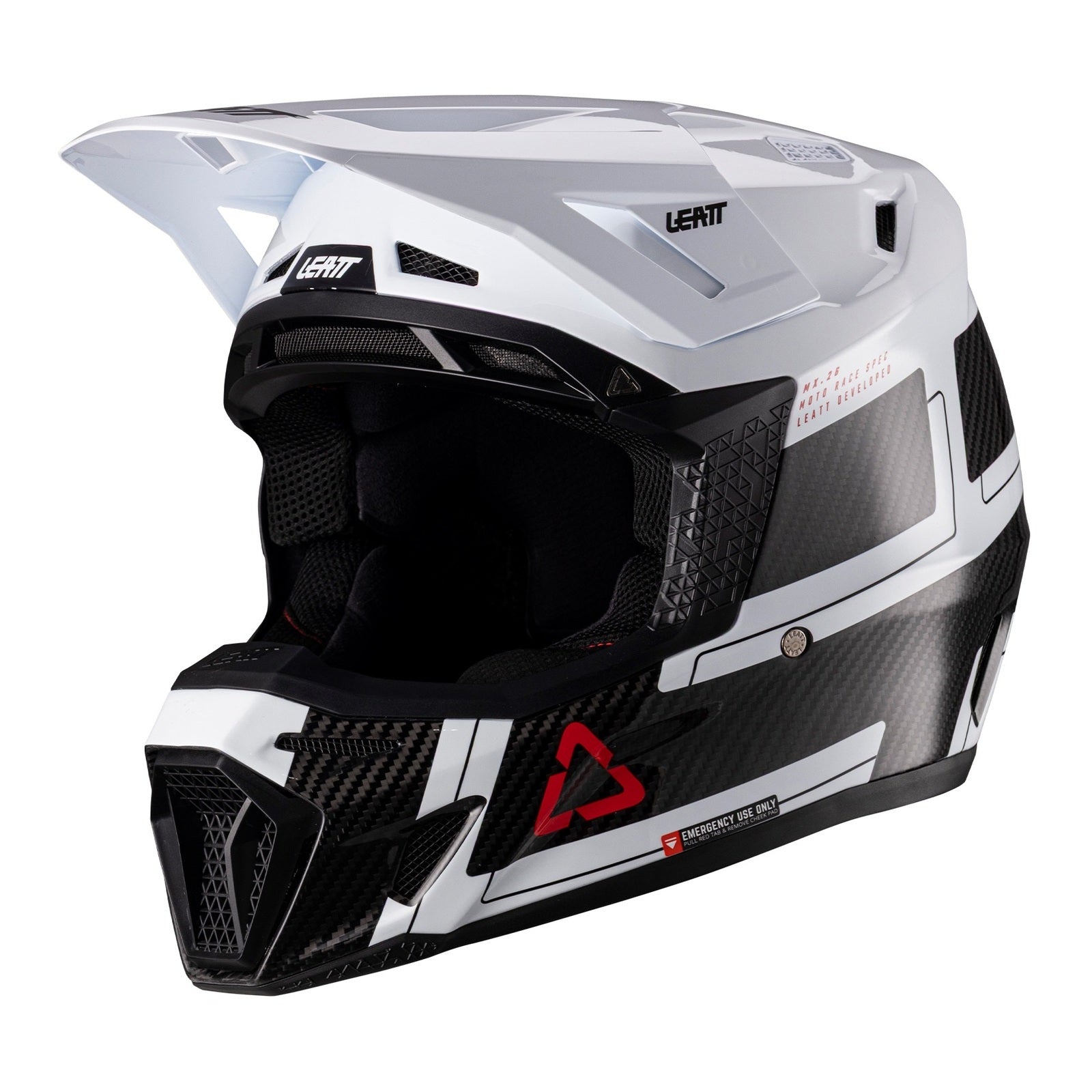Leatt 9.5 Helmet Kit - Carbon / White (2XL) LE1026000105#