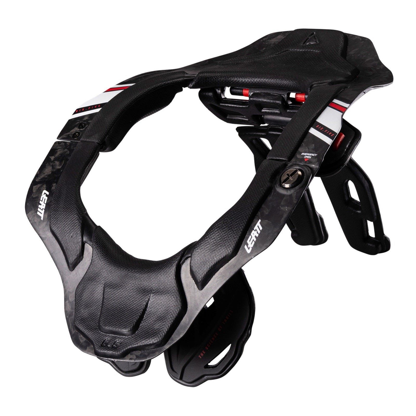 Leatt 6.5 Neck Brace Carbon - Black / White (L/XL) LE1026010011#