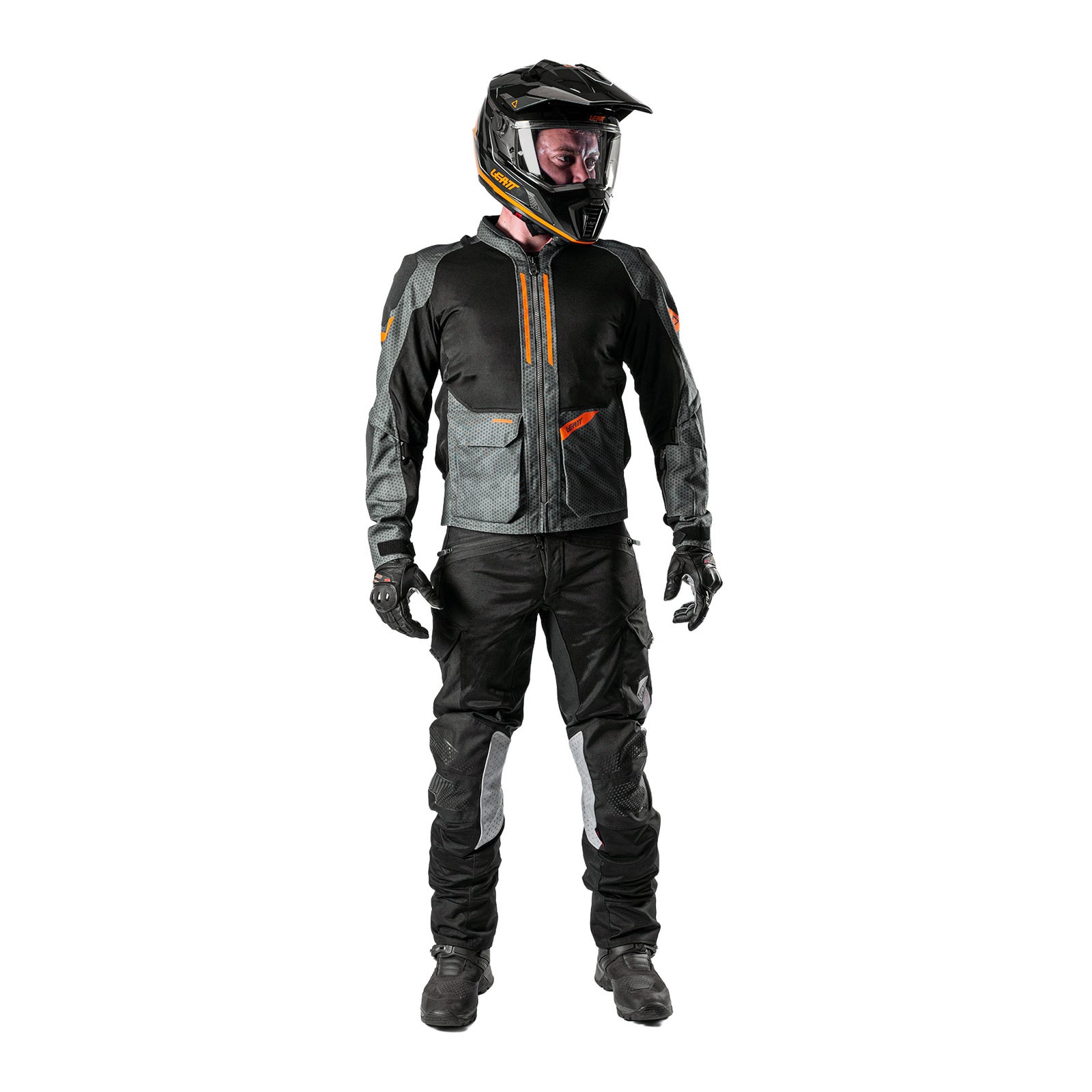 Leatt 4.5 ADV FlowTour Jacket (Short) - Iron / Grey (S/US38/EU48) LE5026002450#