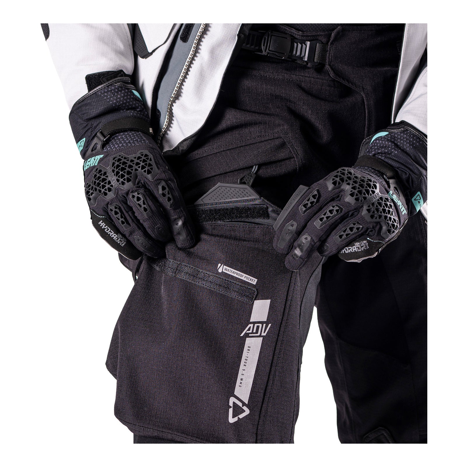 Leatt 5.5 ADV DriTour Women's Pant (Short) - Stealth Black / Grey (2XL/EU44/UK16 LE5026004351#