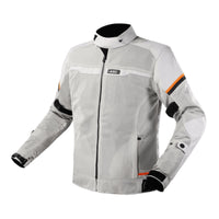LS2 Riva Men's Jacket - Light Grey / Hi-Vis Orange (L) LS2A64100S0108LRG#