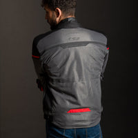LS2 Riva Men's Jacket - Black / Dark Grey / Red (M) LS2A64100S0112MED#
