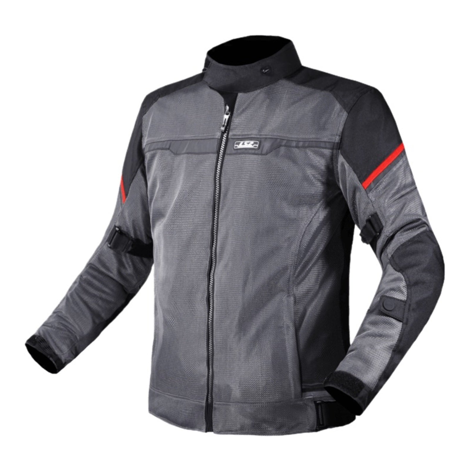 LS2 Riva Men's Jacket - Black / Dark Grey / Red (S) LS2A64100S0112SM#