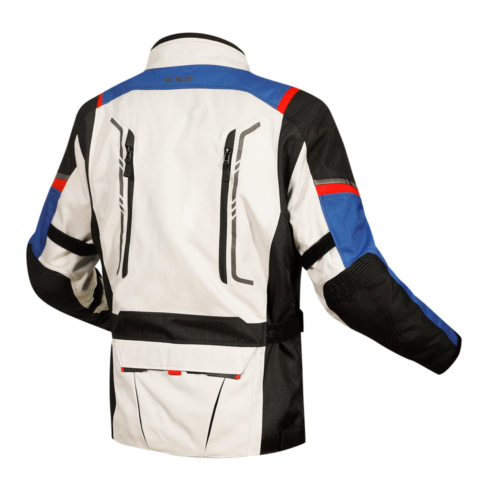 LS2 Narvik Men's Jacket - Blue / Black / Grey / Red (M) LS2A64250W0132MED#