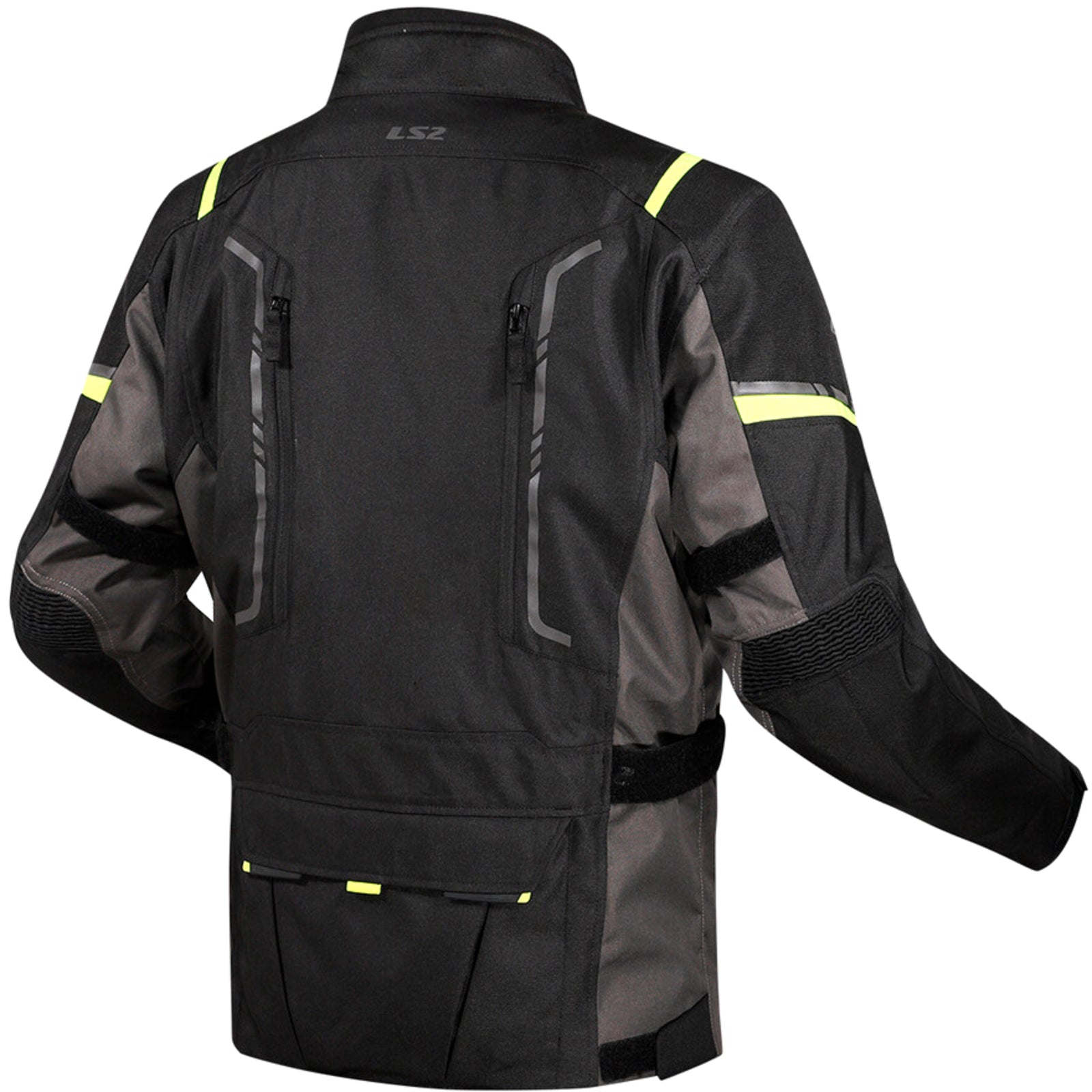 LS2 Narvik Men's Jacket - Grey/Black / Hi-Vis Yellow (XL) LS2A64250W0154XL#