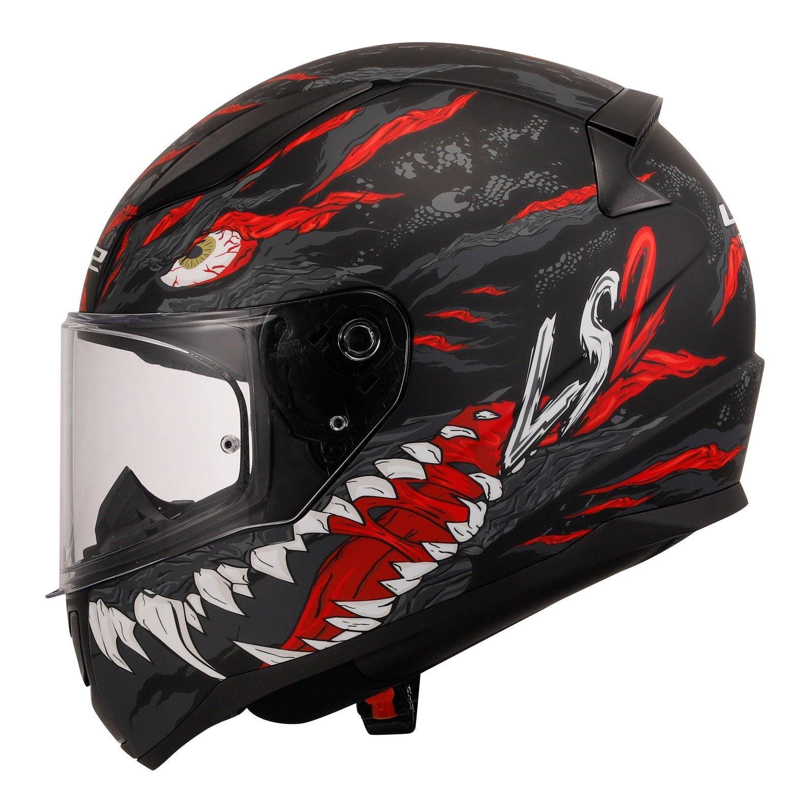 LS2 FF353 Rapid II (L) Kaiju - Matte Black / Red / White 06 LS2FF3532KAIJUL#