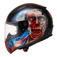 LS2 FF353 Rapid II (M) Zombie - Gloss Black / Red / White 06 LS2FF3532ZOMM#