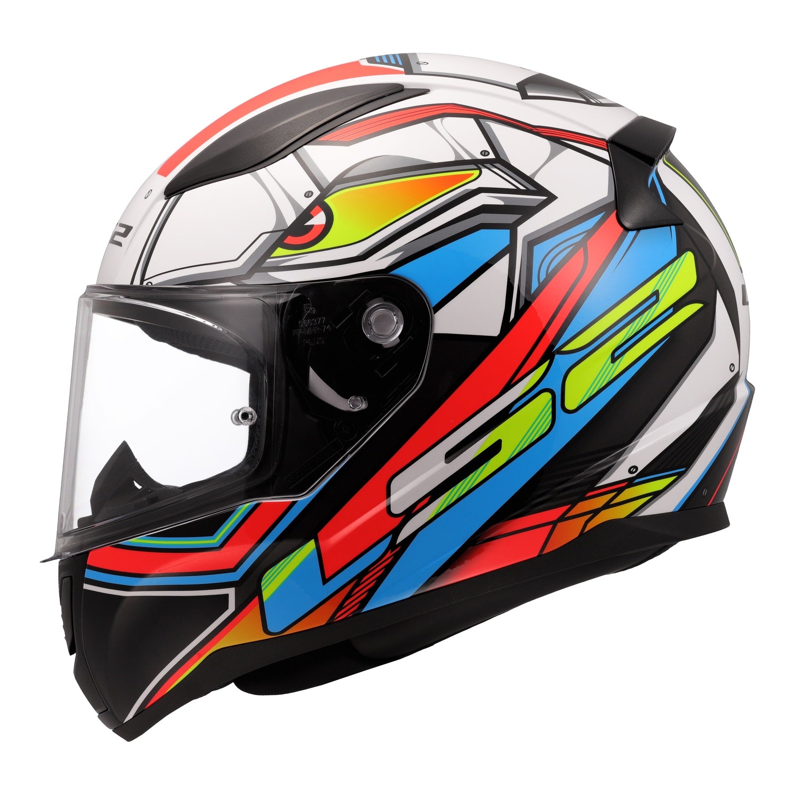LS2 FF353 Rapid II Xdron Helmet - White / Hi-Vis Orange / Blue (S) LS2FF353XDRONS#