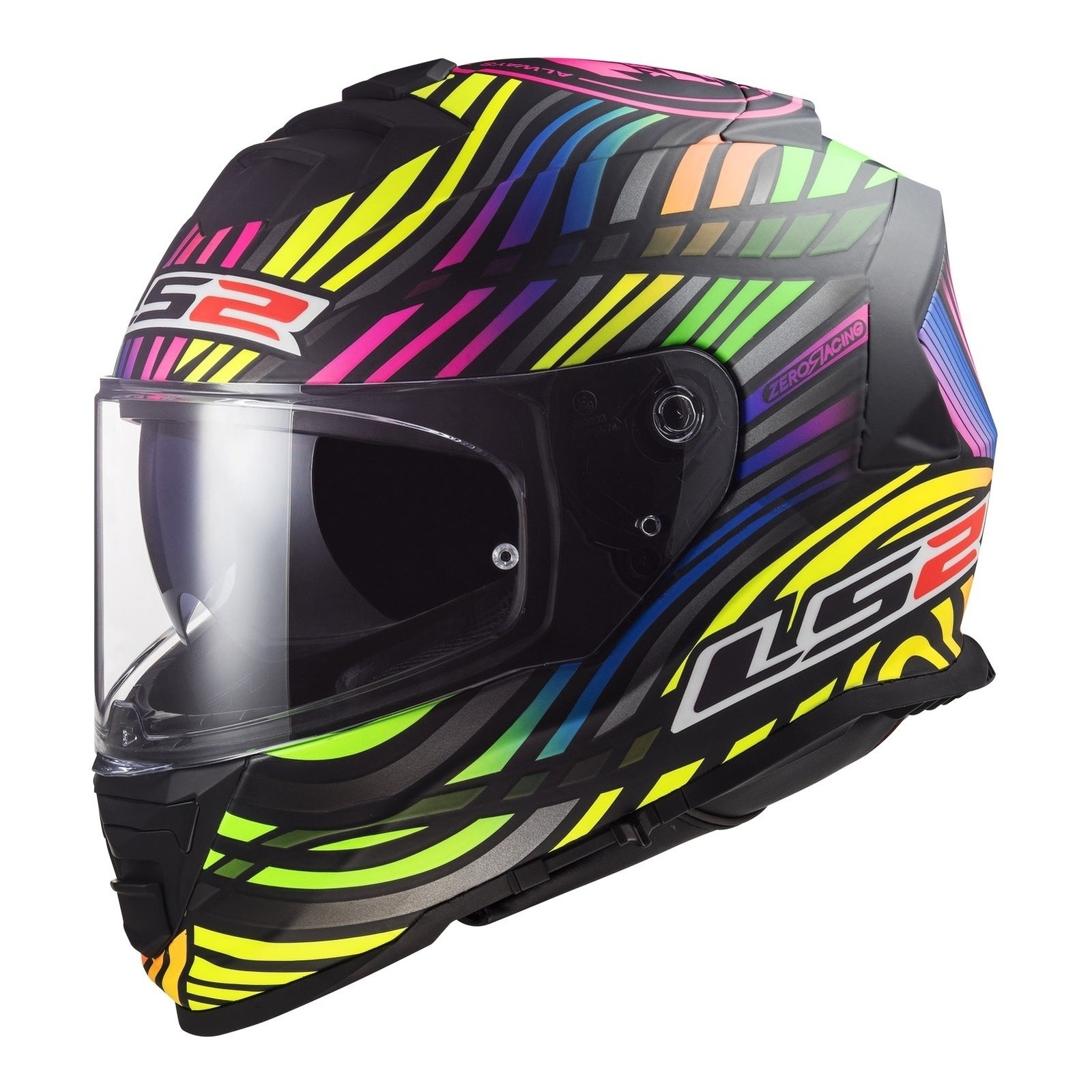 LS2 FF800 Storm II (XS) Power - Matte Black / Rainbow 06 LS2FF8002MBRXS#
