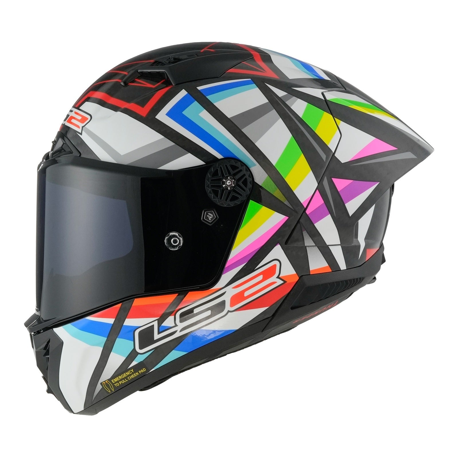 LS2 FF805 Thunder Carbon GP Aero Flash Helmet (L) - Black LS2FF805FBL#