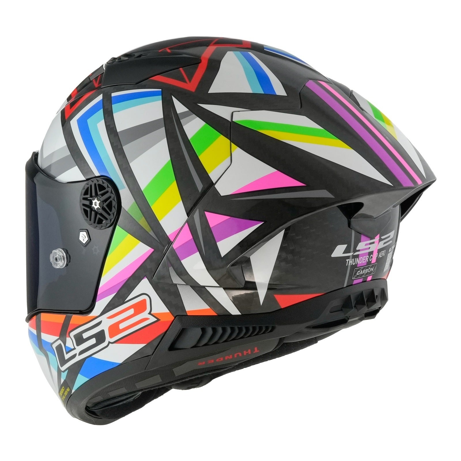 LS2 FF805 Thunder Carbon GP Aero Flash Helmet (M) - Black LS2FF805FBM#