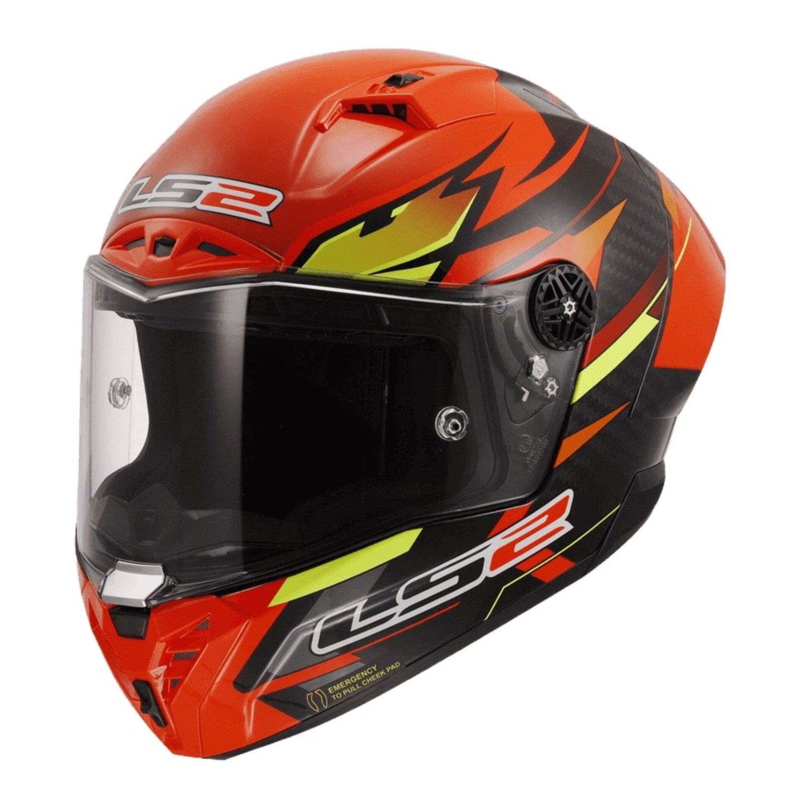 LS2 FF805 Thunder Carbon GP Aero Fire Helmet (L) - Red / Black LS2FF805FRBL#
