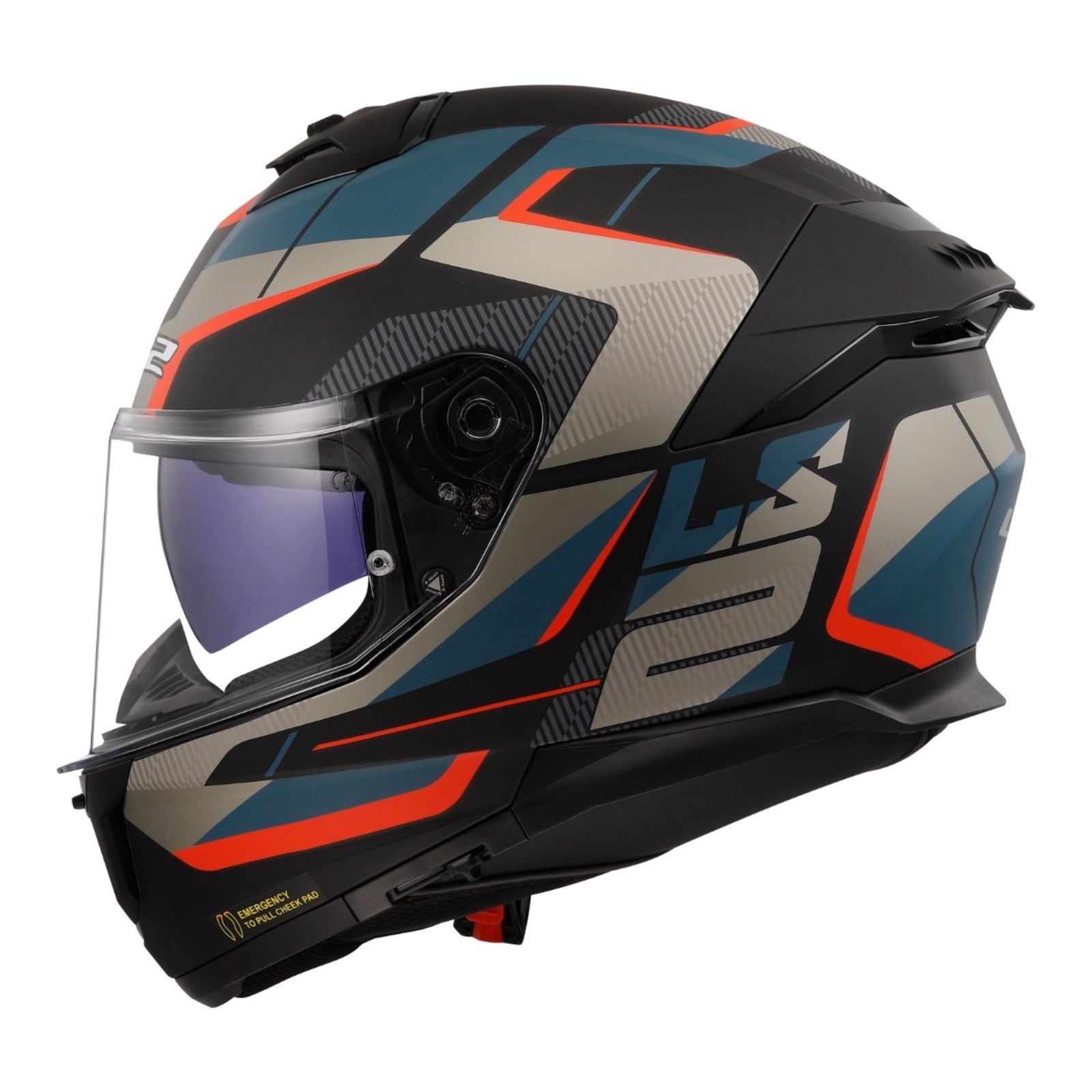 LS2 FF808 Stream II Road Helmet - Matte Black / Blue (XS) 06 LS2FF8082ROADXS#