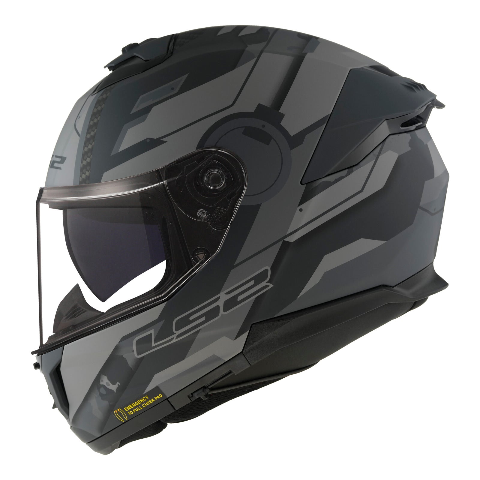 LS2 FF808 Stream II (M) Shadow - Matte Titanium / Grey 06 LS2FF8082SMTGM#