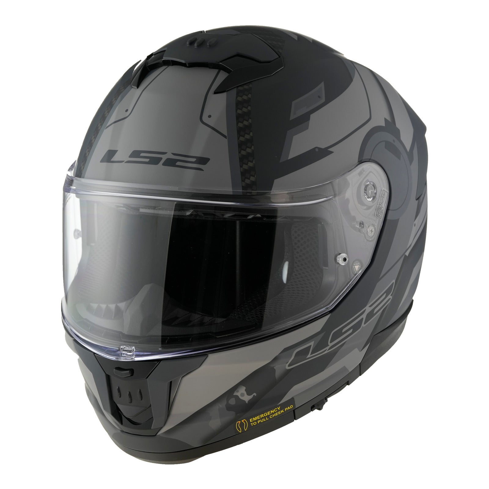 LS2 FF808 Stream II (S) Shadow - Matte Titanium / Grey 06 LS2FF8082SMTGS#