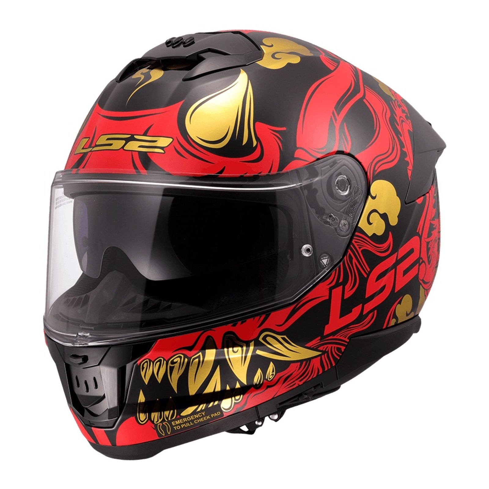 LS2 FF808 Stream II Drako Helmet - Black / Red (S) LS2FF808DRAKOS#