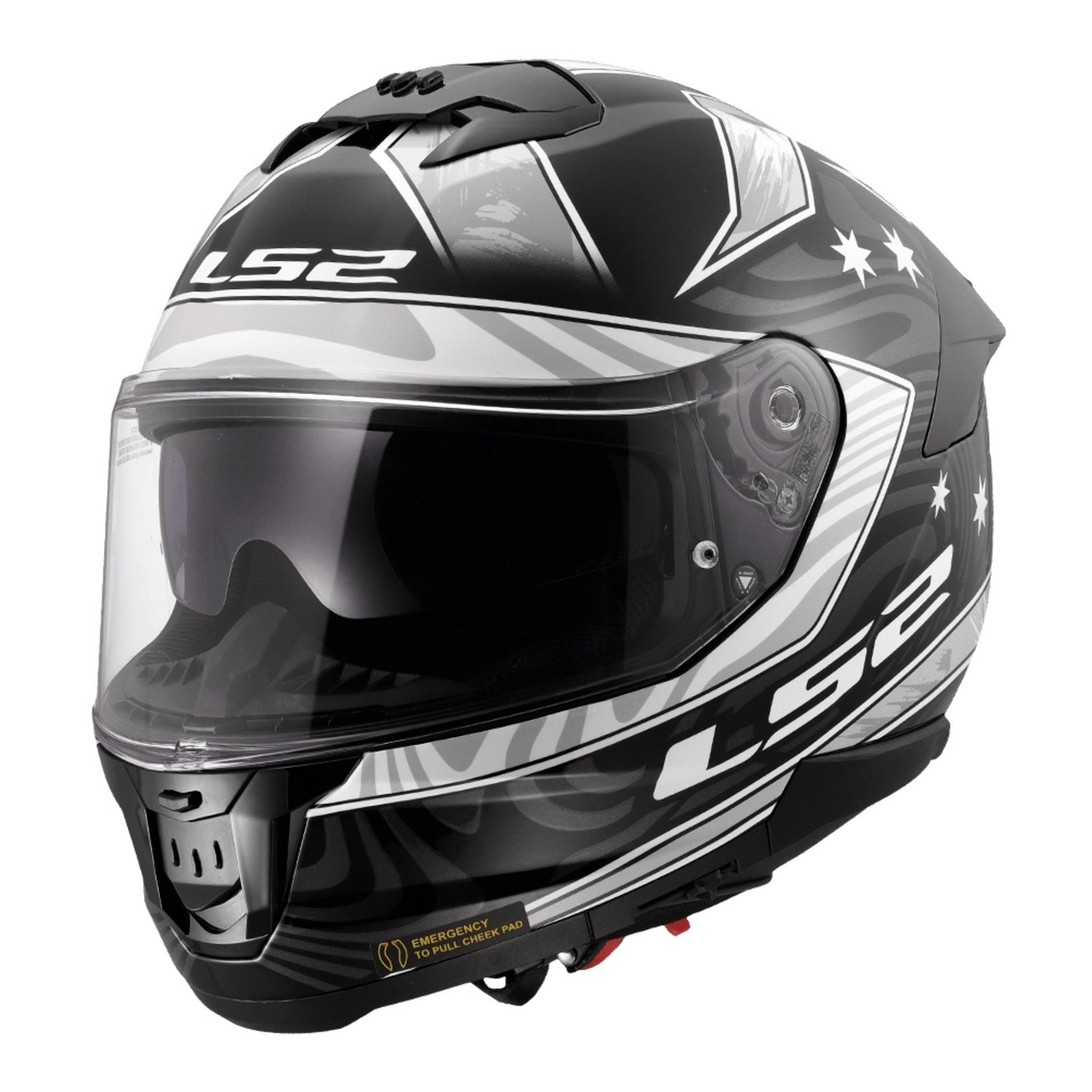 LS2 FF808 Stream II Galdam Helmet - Black / White (M) LS2FF808GMBGBWM#