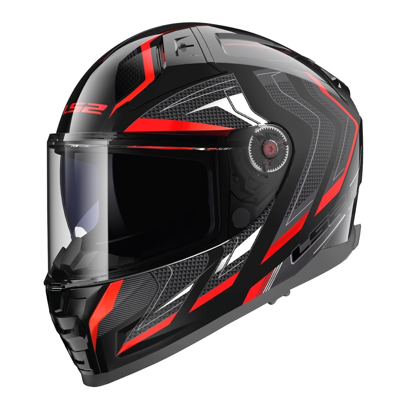 LS2 FF811 Vector II (S) Alizer - Black / Metal Red 06 LS2FF8112ALIBMRS#
