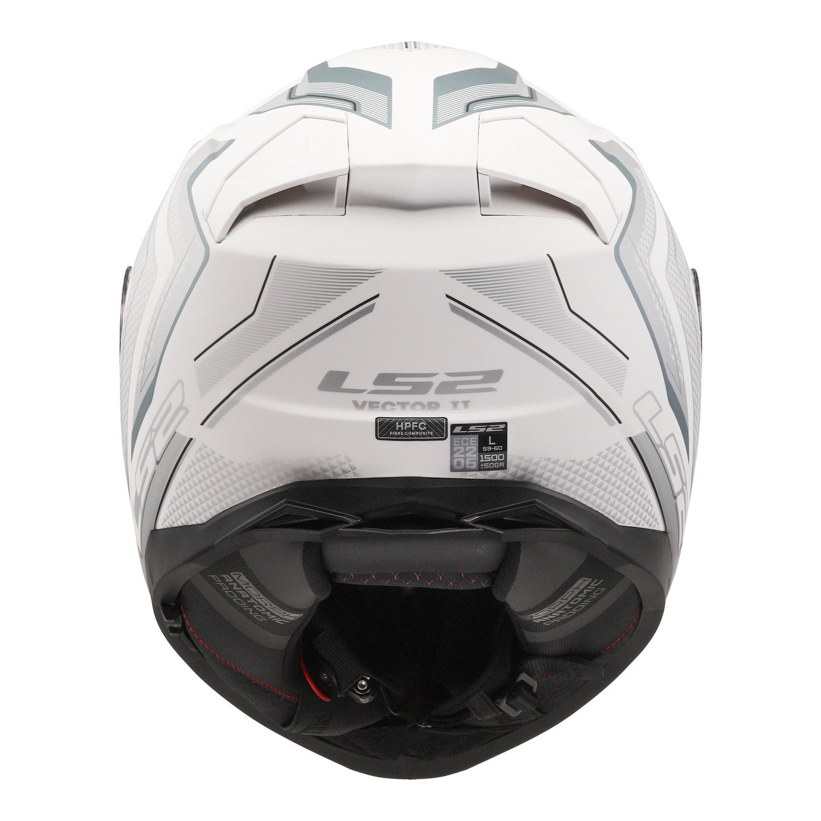 LS2 FF811 Vector II (XS) Alizer - Matte White / Silver 06 LS2FF8112ALIMWSXS#