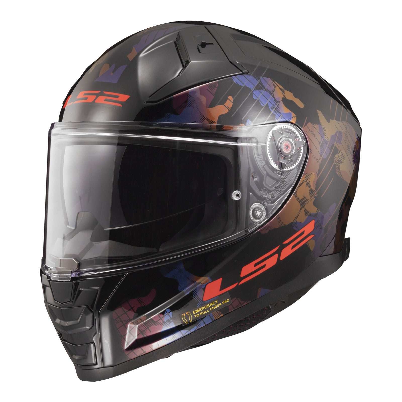 LS2 FF811 Vector II (XL) Kamo - Black / Blue / Titanium 06 LS2FF8112KAMOXL#