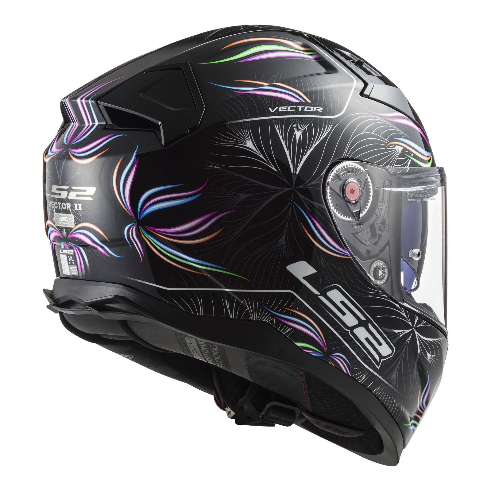 LS2 FF811 Vector II (2XL) Tropical - Black / White 06 LS2FF8112TBW2XL#