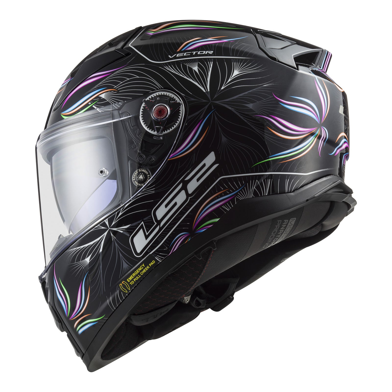 LS2 FF811 Vector II (L) Tropical - Black / White 06 LS2FF8112TBWL#