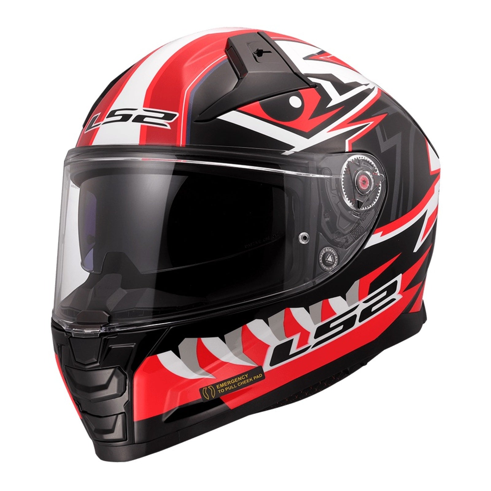 LS2 FF811 Vector II Buntri Helmet - Black / Red (XS) LS2FF811BBRXS#