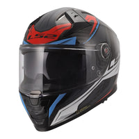 LS2 FF811 Vector II Carbon Savage Helmet - White / Blue / Red (M) LS2FF811CSWBRM#