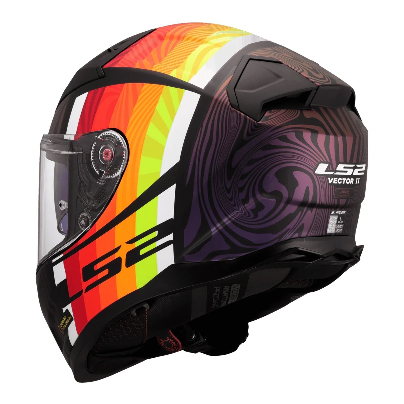 LS2 FF811 Vector II Freedom Helmet - Matte Black / Chameleon (2XL) LS2FF811FMBC2XL#