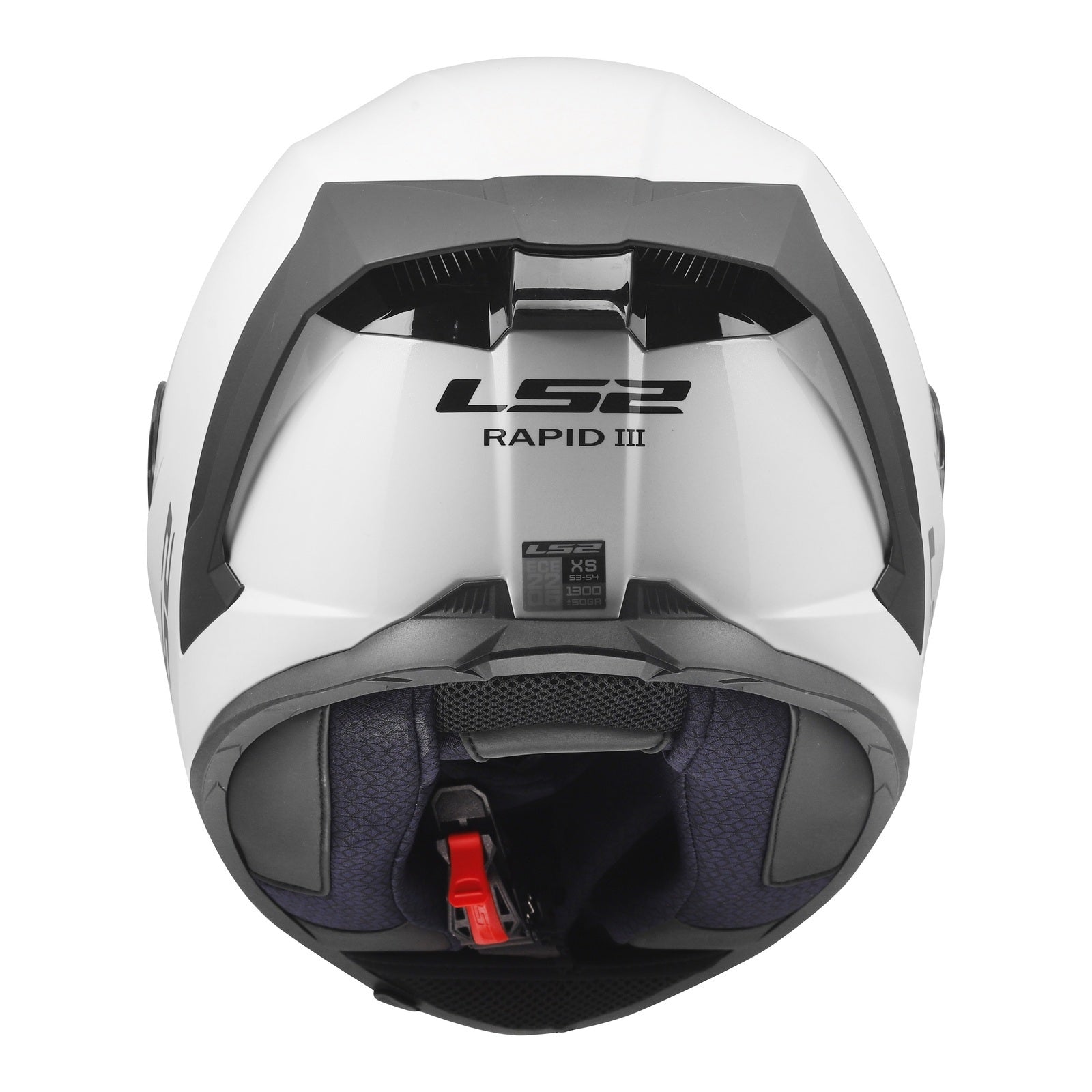 LS2 FF820 Rapid III Solid Helmet – Gloss White (M) LS2FF820GWM#