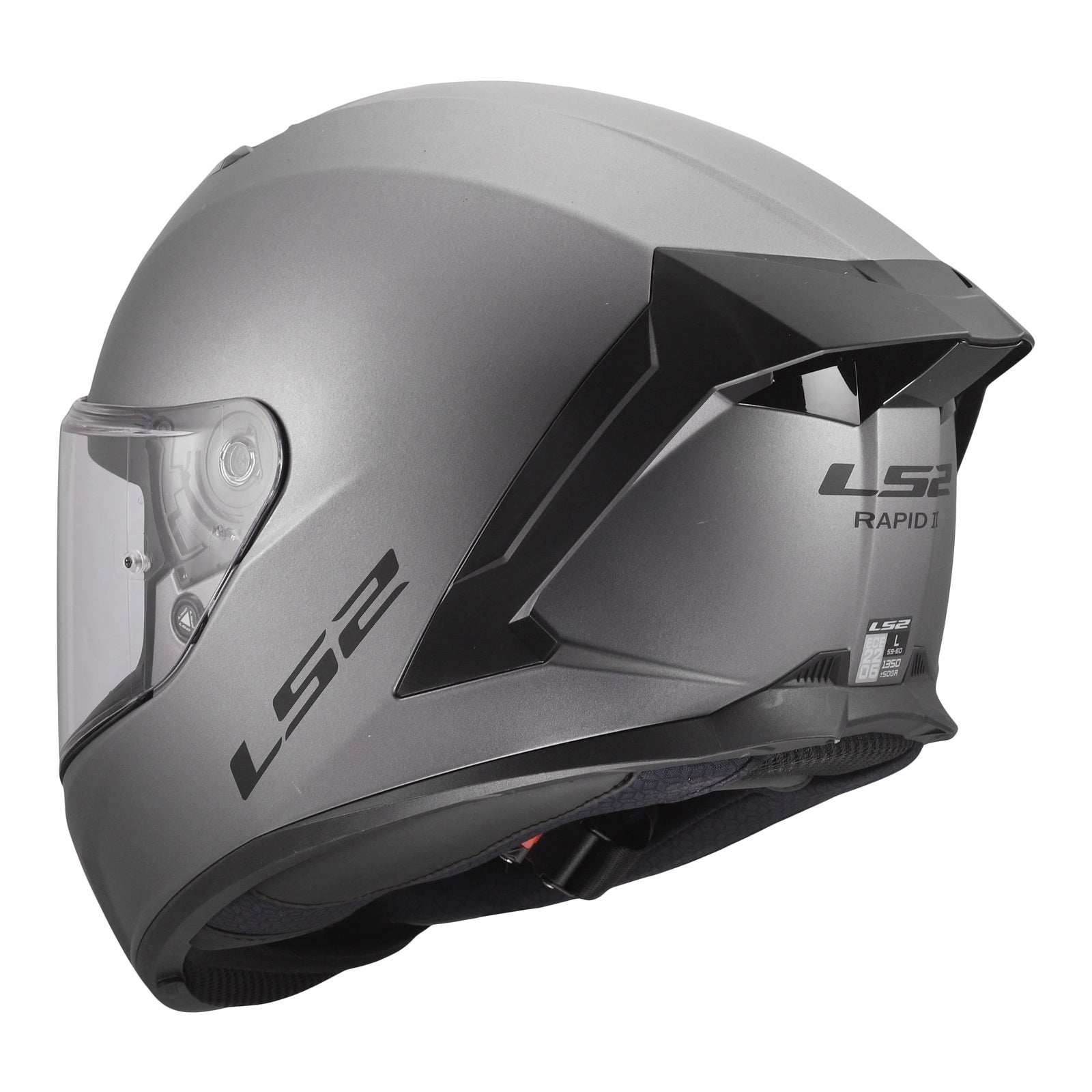 LS2 FF820 Rapid III Solid Helmet – Matte Titanium (L) LS2FF820MTL#