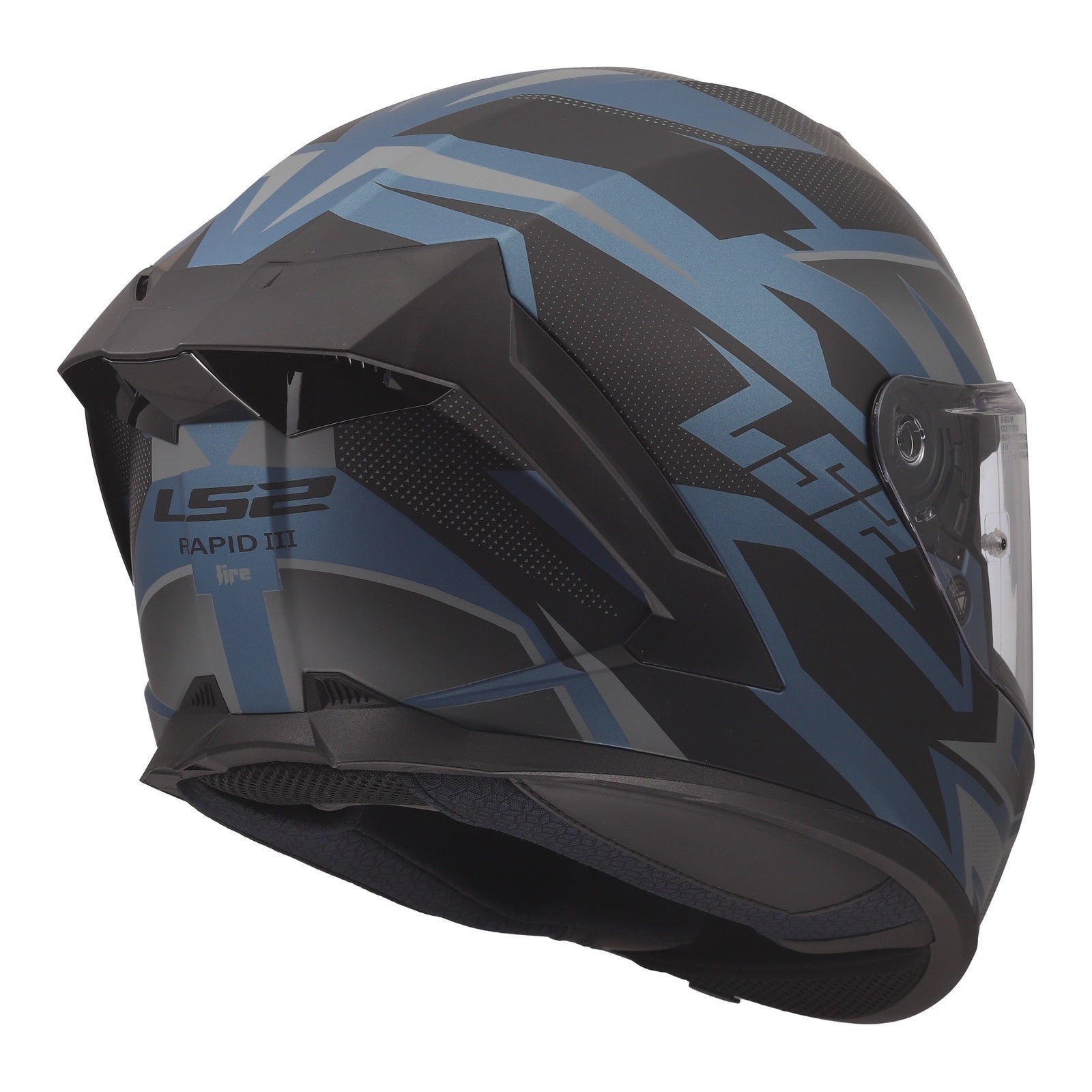 LS2 FF820 Rapid III Xtrem Helmet – Black / Blue / Petrol (L) LS2FF820XBBPL#